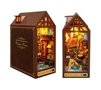 Cuteefun DIY Book Nook Modèle Kit, Insert Bookends, Bricolage Maison de poupée en Bois, Kit de Maison de poupées Miniatures avec Meubles, Cadeaux d'anniversaire et de Noël (Ville de Colmar)