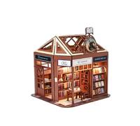 Cuteefun DIY Maison de Poupée Miniature a Construire, Ensemble de Maison de Poupée en Bois Le Livre Bibliothèque, Salle d'idées Cadeaux de Noël (Maison du Livre)