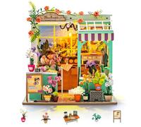 Cuteefun Kit de Maison de Poupée Miniature avec LED Lumières -Fleuriste