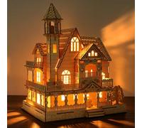 Cuteefun Kit Maquette Architecture Puzzle 3D Villa Rétro avec LED [106 Pcs]