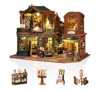Cuteefun Maison de Poupées Miniature Magique avec LED-Cité Livre Crépuscule