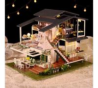 Cuteefun Maison Miniature a Construire avec Boîte à Musique -Monet Garden