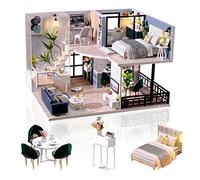 Cuteefun Maison Poupee Miniature avec Boîte à Musique -Temps de Loisirs
