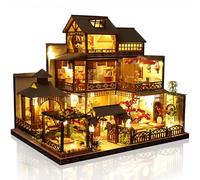 Cuteefun Maquette Maison Miniature DIY Kit, Puzzle 3D Bois, Cour de Loisirs