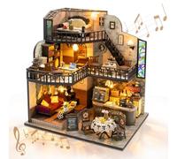 Cuteefun Maquette Maison Miniature pour Adulte à Construire -Café Vintage