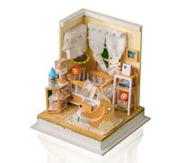 Cuteefun Maquette Maison Miniature pour Adulte à Construire, Mini Maison de Poupée avec LED, Artisanat en Bois et Adolescents à Construire, Anniversaire, Cadeau de Noël (Chambre de Bébé)