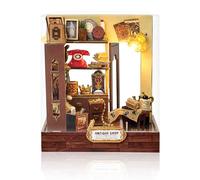 Cuteefun Maquette Maison Miniature pour Débutants à Construire, DIY Maison de Poupée Miniature Bois en Kit avec Meubles Anti-Poussière et Outils, Cadeau de Bricolage Artisanal (Chasse au Trésor)