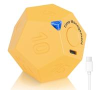 Cuteefun Minuteur cube, rotation de bureau Pomodoro et gestion du temps, minuterie de productivité rechargeable avec vibration, alerte sonore réglable pour cuisine, étude, réunion