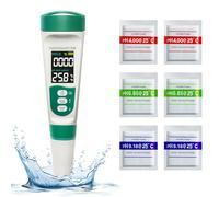 Cuteefun pH Metre Electronique, Kit de Testeur Piscine 5 en 1, Testeur pH/TDS/EC/Salinité/Température, Écran Rétroéclairé VA, Testeur Sel Piscine, pour Eau Potable, Aquarium, Piscine