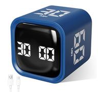 Cuteefun Pomodoro Timer, Cube Minuteur à Rotation, 5/10/30/60 Min, Bleu | Temps Personnalisé, Alertes Vibration et Sonores, Capteur de Gravité, Productivity Timer pour Cuisine, Étude, Enfants, TDAH