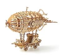 Cuteefun Puzzle 3D Dirigeable en Bois 3D, Kit de Construction pour Adultes, Faites Votre Propre Ensemble de Travail du Bois, Idées Cadeaux d'anniversaire Noël Fête des Pères