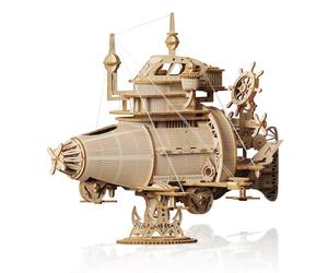 Cuteefun Puzzle 3D en Bois Dirigeable [233 Pcs] | Maquette à Construire pour Adultes et Ados, Objet Déco, Cadeau Créatif pour Anniversaires, Noël et Fête des Pères