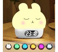 Cuteefun Reveil Lumineux, Veilleuse Lapin pour Chambre d'enfant