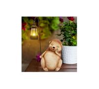 Cuteefun Statue Solaire de Jardin Hérisson Ornament Outdoor, Figurine d'animal de Jardin Avec Lumière Solaire, Hérisson Décoratif