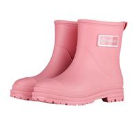 CUTeFiorino Bottes de pluie en caoutchouc pour femme - Confortables et élastiques - Pour adultes - Bottines tendance à talon moyen - Antidérapantes - Semelle compensée épaisse - Bottes de jardin