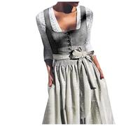 CUTeFiorino Chemisier Dirndl pour femme - Costume Dirndl - Robe traditionnelle allemande de la bière - Pantalon en cuir - Costume d'Halloween, Noir , M