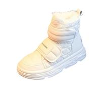 CUTeFiorino Noir Laqué Épais Bottom Bottes de Neige Femme Hiver Rembourré Épais Bottes Femmes Nouvelles Chaussures en Coton Chaud Argent Métallique, Blanc., 35 EU