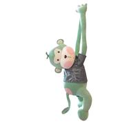 CUTeFiorino Singe Peluche Rideau Décoration Suspendu Poupée Enfant Mignon Coussin Décoration de la Maison et Serre-tête d'interaction drôle (Vert, A)