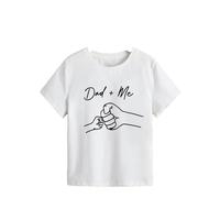 CUTeFiorino Vêtements de jeu, T-shirt amusant pour la fête des pères et les filles, T-shirt de cycliste amusant, Blanc., 5-6 ans