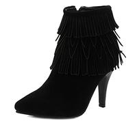 CuteFlats Bottes à Talons pour Femmes Glands Bottines