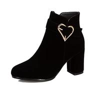 CuteFlats Bottines à Talons Décontractées pour Femmes pour le Travail/Les Accidents