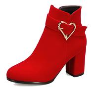 CuteFlats Bottines à Talons Décontractées pour Femmes pour le Travail/Les Accidents