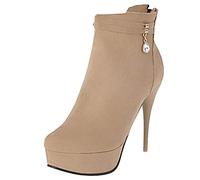 CuteFlats Bottines à Tige Courte pour Femmes à Talons Hauts