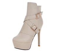 CuteFlats Bottines Femme à Talon Aiguille