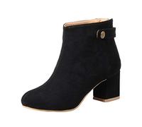 CuteFlats Bottines Femme à Talons Carrés