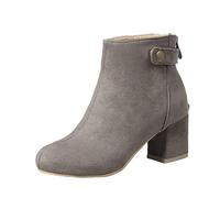 CuteFlats Bottines Femme à Talons Carrés