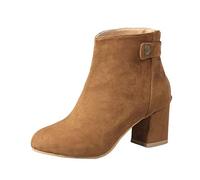 CuteFlats Bottines Femme à Talons Carrés