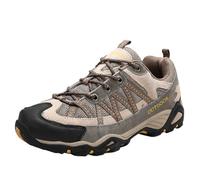 CuteFlats Paire de chaussures de randonnée pour couples - Chaussures de trekking légères avec amortissement, daim respirant et maille - Pour trekking et aventures urbaines, kaki, 35 EU