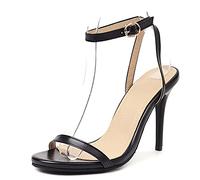 CuteFlats Sandales Sexy à Bride à la Cheville pour Femmes avec Talon Aiguille