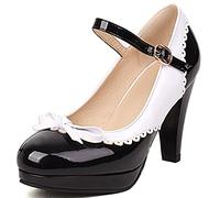 CuteFlats Sweet Mary Janes pour Femmes avec Plates-Formes Basses et Bout Rond