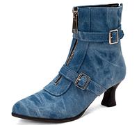 CuteFlats Zip Vintage et Bottines pour Femmes