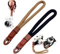 Cutefly Corde à Main pour Appareil Photo Manchettes, Noir, Marron, 0,40,9 zoll (Lot de 2) Mixte