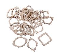 cutefly Lot de 30 cadres photo en bois 3 formes pour loisirs créatifs