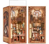 Cutefun Book Nook - Kit de Bricolage pour Coin de Livre avec Housse Anti-poussière,kit de modèle de bibliothèque avec Meubles et lumière LED (The Secret Rhythm)