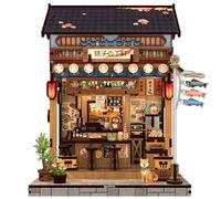 Cutefun Book Nook Kit - Kit de Mini-Maisons de poupées - Japonais Book Nook avec Éclairage LED - Maison de Livres en Miniature à Assembler pour Les Amateurs de Puzzles et de Loisir