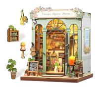 Cutefun Book Nook Kit - Maisons de poupées DIY - Puzzles en Bois 3D pour Adultes, Décoration de Bibliothèque Fleurie - Cadeaux pour Femmes et Amateurs de Puzzles(Champs-Élysées Florist)