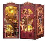 Cutefun Kit de Bricolage Book Nook - Maison de poupée en Bois avec Housse de Protection Contre la poussière, Maison de poupée Miniature, Coin bibliothèque, Maisons, kit de modélisation avec lumières