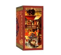 Cutefun Serre-livres avec lumière LED 3D miniature en bois pour loisirs créatifs - Cadeau pour adultes et amateurs (Rêver de la dynastie Tang)