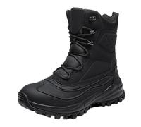 CUTEHEELS Bottes de randonnée d'hiver pour homme - Bottes imperméables avec profil en caoutchouc robuste pour le terrain, la neige et l'utilisation quotidienne, Noir , 44 EU