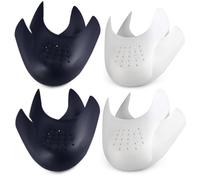 CuteHome 4 paires de Bouclier de Chaussure, Protection Anti-Rides Contre Les Plis des Chaussures pour homme,Blanc Noir