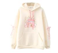 Cuteighteen Sweat à capuche japonais décontracté Lolita Kawaii pour femme, beige, Medium