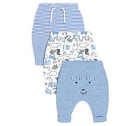 CuteOn 3 Pack Unisexe des Gamins Bambin Harem Pantalon Coton Élastique Trousers 15 Fils de Fleurs Ours Bleu 3 Ans