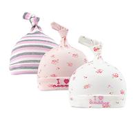 CuteOn 3 PCS Bébé Beanie Nœud Chapeau Nouveau née Garçons Filles Coton Ajustable Casquette pour Bébé 0-6Mois
