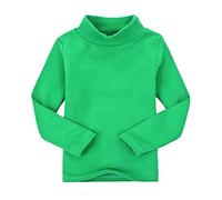 CuteOn Children's Enfants Col Haut Manches Longues Coton T-Shirt Tops Tee Shirt Forest Green 6 Années