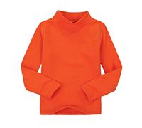 CuteOn Children's Enfants Col Haut Manches Longues Coton T-Shirt Tops Tee Shirt Orange 6 Années