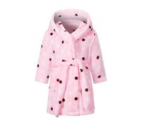 CuteOn Garçon Fille Robe de Chambre à Capuche en Flanelle Douce Robe de Nuit Décontractée pour Enfants 4-5Y